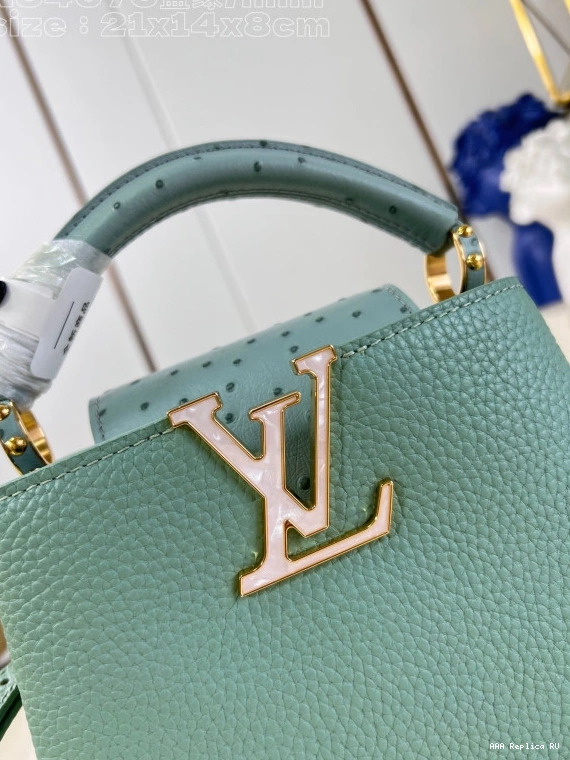 Aaa replica ru VUITTON MINI-22*12*8CM LOUIS CAPUCINES 0814